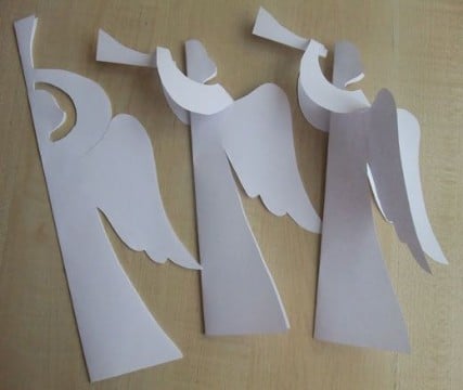 como hacer angelitos de papel para comunion