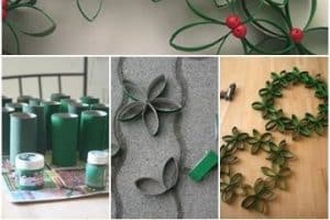 coronas de navidad con material reciclado paso a paso