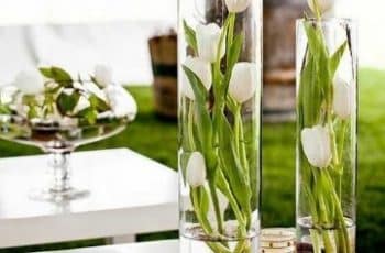 Como decorar jarrones de cristal altos y floreros grandes