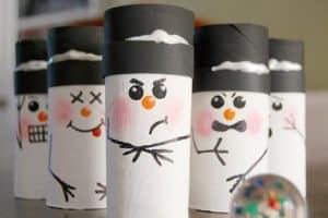 manualidades con tubos de papel de baño para navidad