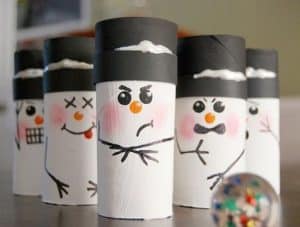 manualidades con tubos de papel de baño para navidad