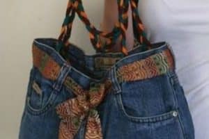como hacer bolsos de tela faciles con jean