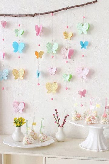 decoracion de mariposas para cumpleaños nena