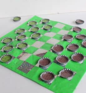 juegos de mesa con material reciclado damas