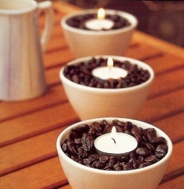 velas aromaticas caseras de canela y cafe