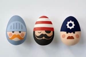 cascarones de huevo decorados para niños