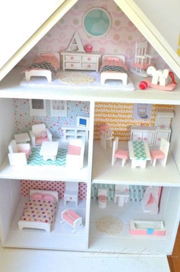 casitas de muñecas pintadas sencilla