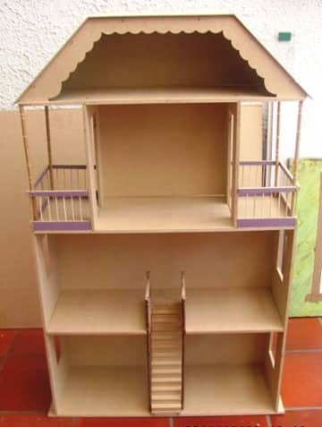 como hacer una casa de muñecas de madera ideas