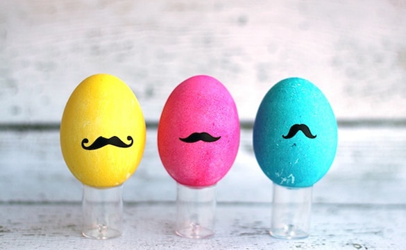 huevos decorados faciles bigotes