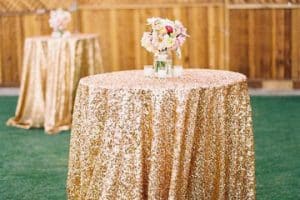 manteles de mesa para boda dorado