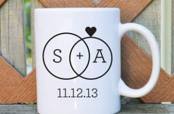 Tazas personalizadas para bodas pintadas y decoradas de amor