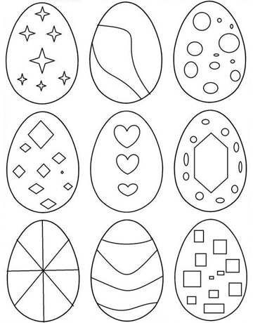 dibujos de huevos de pascua para colorear