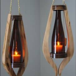 Recicla y decora usando estas lamparas con botellas de vino