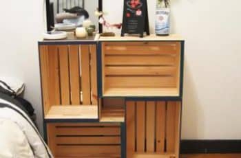 Equipa tu cuarto con usando mesas con cajas de madera