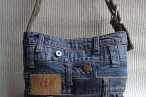 carteras de jeans hechas a mano reciclando