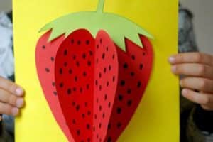 como hacer frutas de papel en tarjeta