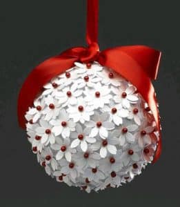 como hacer esferas navideñas tutorial