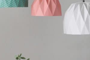 como hacer una lampara de papel origami