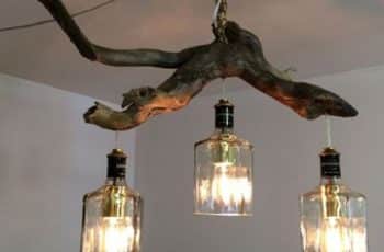 Mucho ingenio y estilo en las  lamparas hechas con botellas