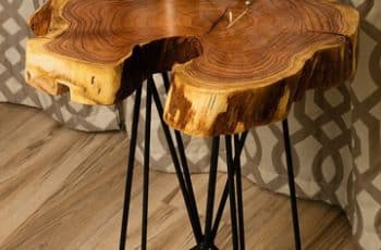 Creaciones inteligentes con las mesas de troncos de madera