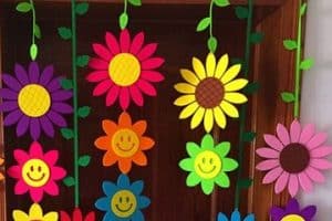 adornos primavera para preescolar decorar el aula