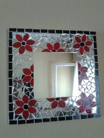 como decorar un espejo para baño cuadrados