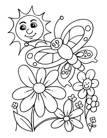 dibujos de la primavera para niños para imprimir