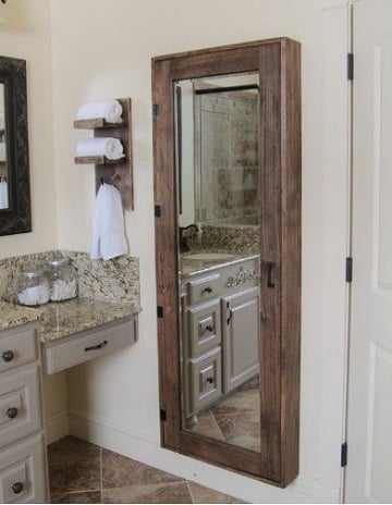 espejos rusticos para baño sencillos