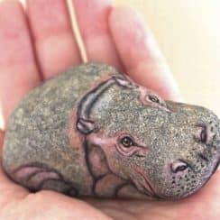 Las piedras pintadas de animales son toda una  obra de arte