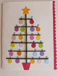 tarjetas de navidad artesanales de pinos