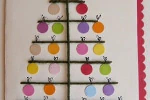 tarjetas de navidad artesanales de pinos
