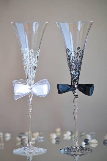 decoracion de copas para boda originales sencillas