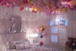 como decorar un cuarto para cumpleaños 21