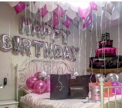 como decorar un cuarto para cumpleaños para mujer