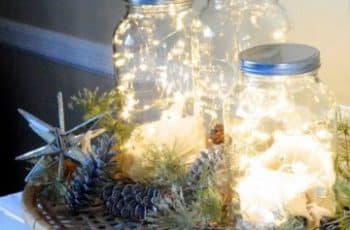 Haz frascos de vidrio decorados para navidad fuera de serie