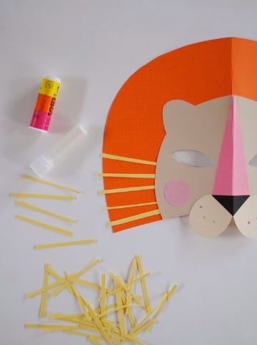mascaras para niños de primaria de papel