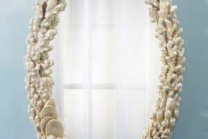 decoracion con caracoles de mar espejo