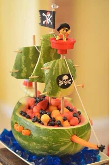 decoracion de frutas para niños para fiestas