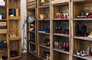 Funcionales y originales estantes para zapatos de madera