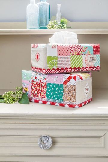 forrar cajas de carton con tela para pañuelos