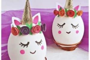 ideas para decorar huevos de pascua unicornio