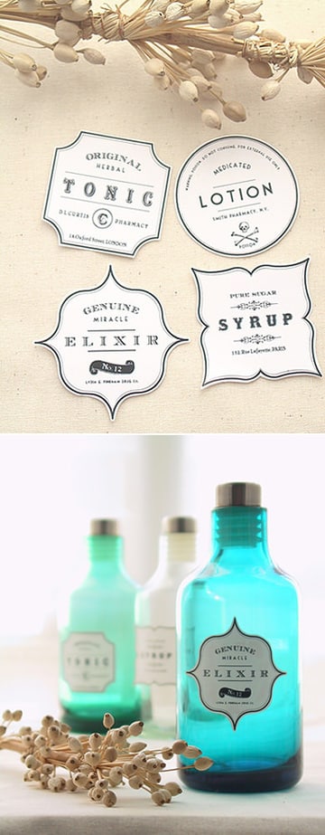 como hacer etiquetas para frascos lindas
