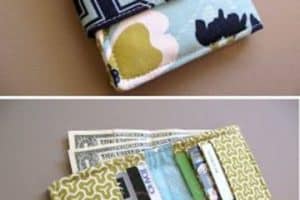 como hacer una billetera de tela con compatimientos