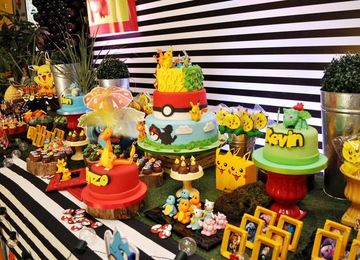 decoracion de pokemon para cumpleaños en casa