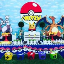 Una creativa decoracion de pokemon para cumpleaños