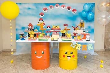 decoracion de pokemon para cumpleaños sencilla