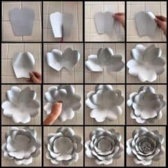 Girasoles Hechas De Papel De 30 Cm