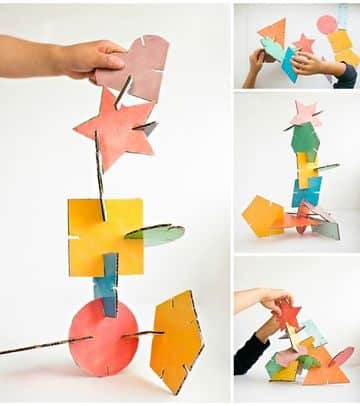 esculturas faciles para niños de figuras geometricas