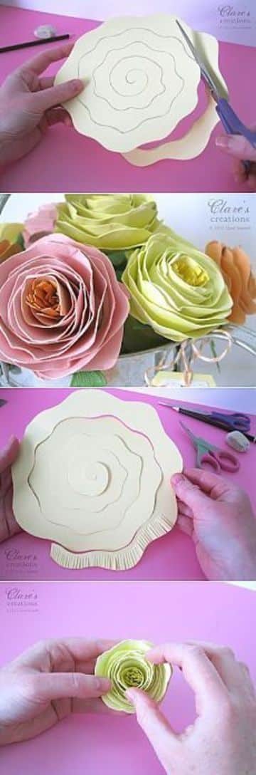 Alternativas de como adornar con flores de papel