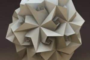 figuras tridimensionales de papel abstractos